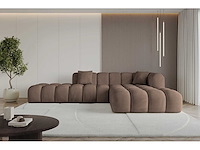 Rechtshoek bank - bruin fluweel - afbeelding 5 van  6