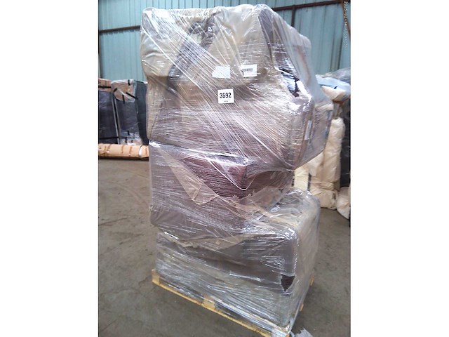 Rechtshoek bank - bruin fluweel - afbeelding 6 van  6