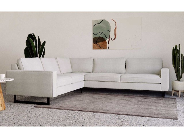 Rechtshoek bank - corduroy, chenille - afbeelding 2 van  11