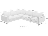 Rechtshoek bank - corduroy, chenille - afbeelding 4 van  11