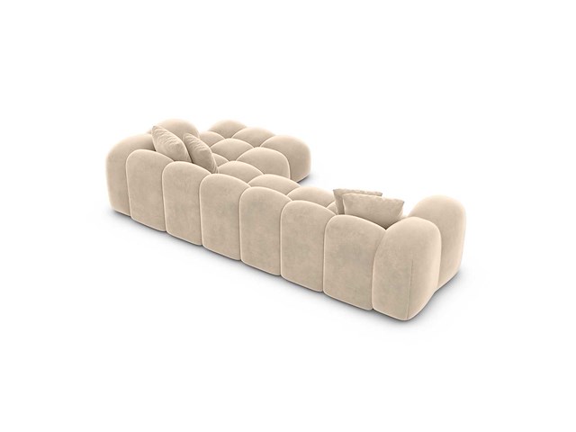 Rechtshoek bank - cream velvet - afbeelding 5 van  8