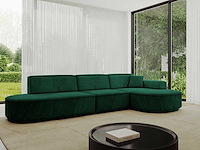 Rechtshoek bank - green velvet - afbeelding 1 van  8