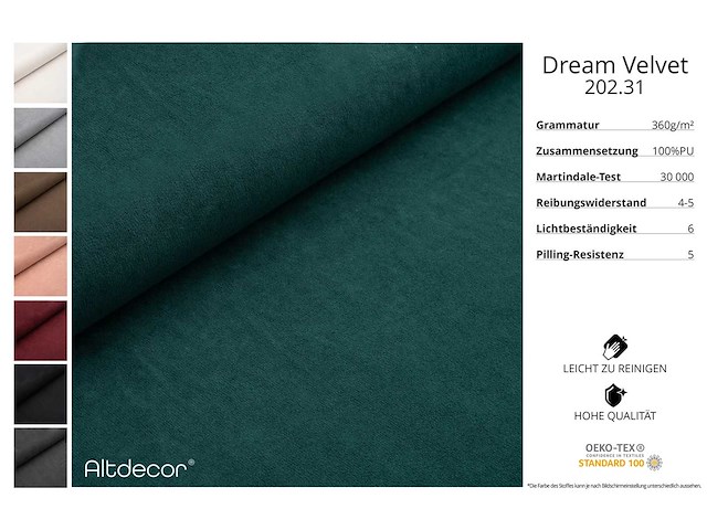 Rechtshoek bank - green velvet - afbeelding 6 van  8