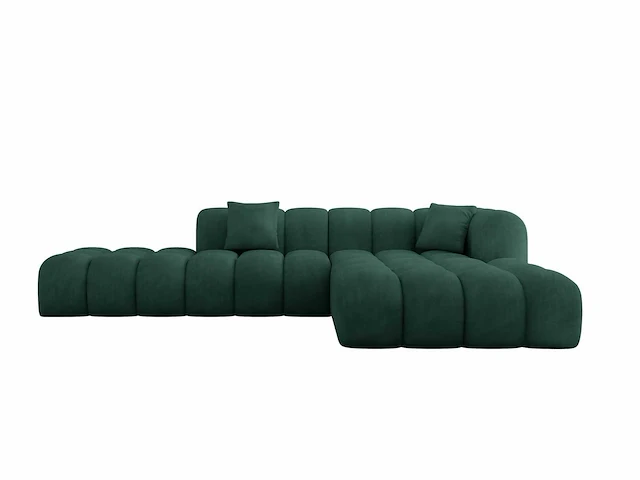 Rechtshoek bank - green velvet - afbeelding 2 van  7