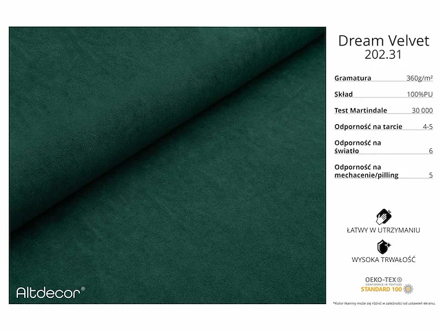 Rechtshoek bank - green velvet - afbeelding 4 van  7