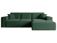 Rechtshoek bank - groene koordstof - afbeelding 2 van  5