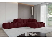Rechtshoek bank - velvet bourgogne rood