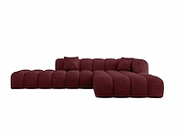 Rechtshoek bank - velvet bourgogne rood - afbeelding 3 van  7
