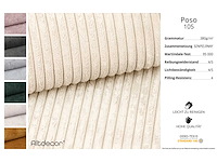 Rechtshoekbank - beige geribde stof - afbeelding 5 van  8