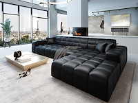 Rechtshoekbank - black pu - afbeelding 1 van  7