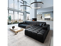 Rechtshoekbank - black pu - afbeelding 2 van  7
