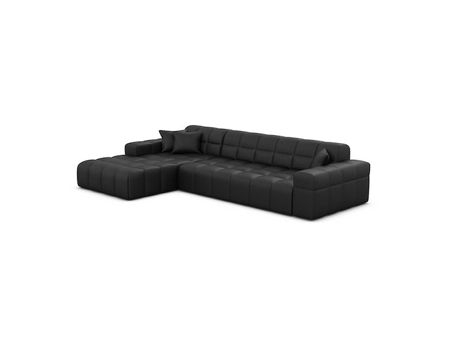 Rechtshoekbank - black pu - afbeelding 6 van  7