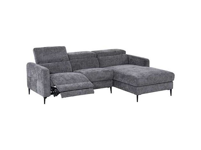Rechtshoekbank - electric relax in antracietgrijs stof - afbeelding 5 van  6