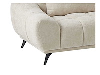 Rechtshoekbank met beige fluwelen rugleuning met textuur - afbeelding 4 van  8
