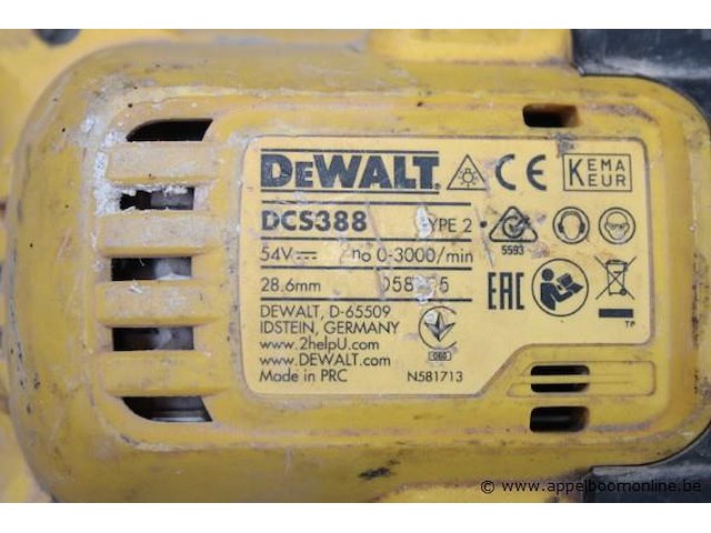 Reciprozaag dewalt dcs388, werking niet gekend - afbeelding 2 van  3