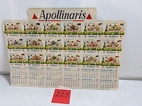 Reclame apollinaris kalender 1989 - afbeelding 1 van  1