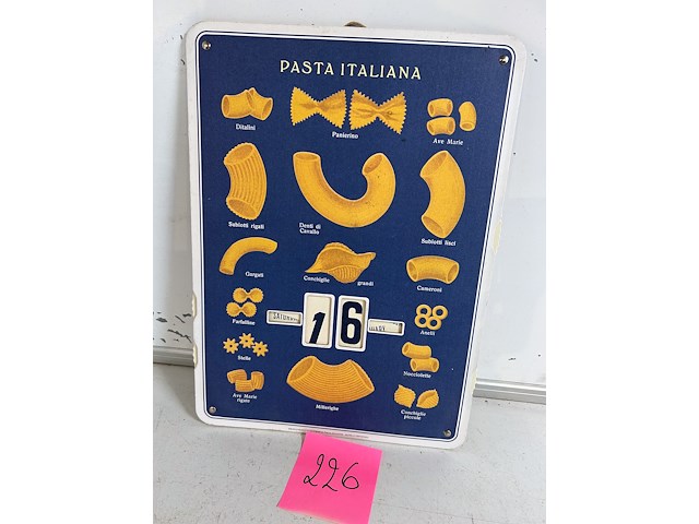 Reclame kalender pasta italiana - afbeelding 1 van  1