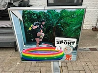 Reclamebanner met werkende verlichting