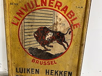 Reclamebord in blik "l'invulnerable" 1948 - afbeelding 1 van  1