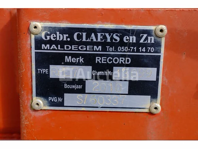 Record rpe7 flatbed landbouwtrailer (vin: 13099) - afbeelding 14 van  17