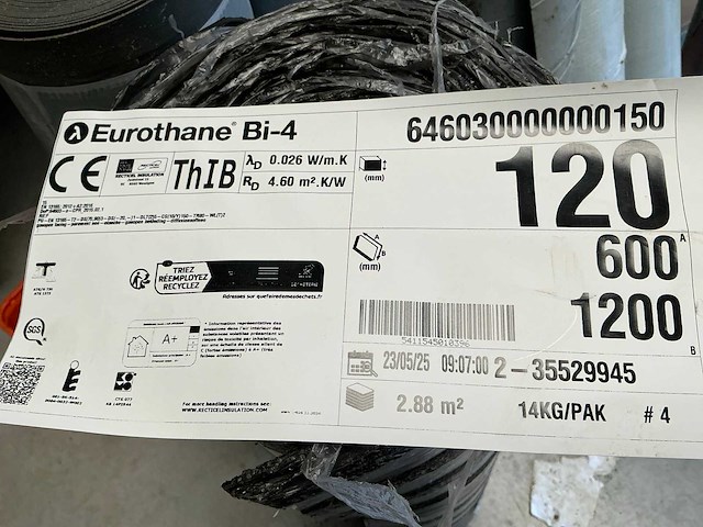 Recticel eurothane bi-4 120mm isolatie (55x) - afbeelding 2 van  5