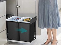 Recyclebak, uitschuifbare uitschuifbare keukenbak, 2 x 20 l bakken (x2) - afbeelding 1 van  7