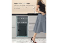 Recyclebak, uitschuifbare uitschuifbare keukenbak, 2 x 20 l bakken (x2) - afbeelding 3 van  7