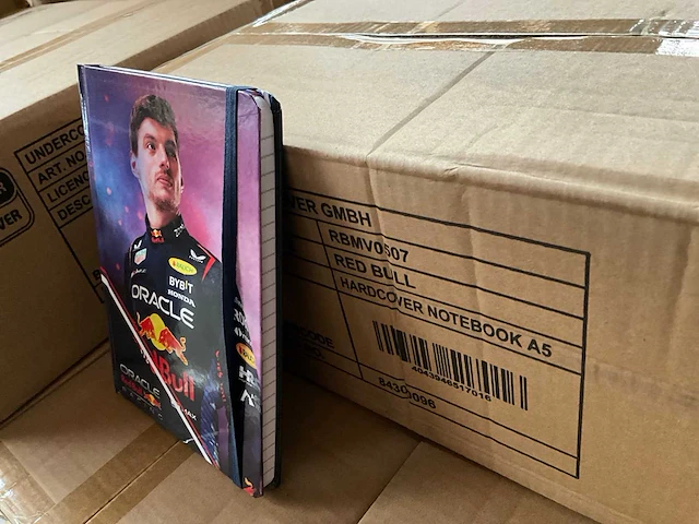 Red bull racing max verstappen schrift hardcover notebook a5 (120x) - afbeelding 7 van  7