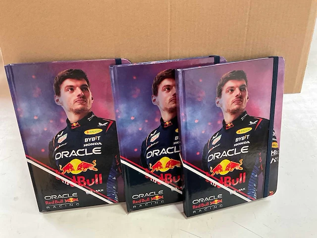 Red bull racing max verstappen schrift hardcover notebook a5 (72x) - afbeelding 2 van  5