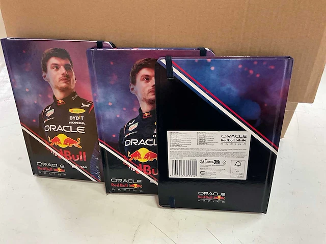 Red bull racing max verstappen schrift hardcover notebook a5 (72x) - afbeelding 4 van  5