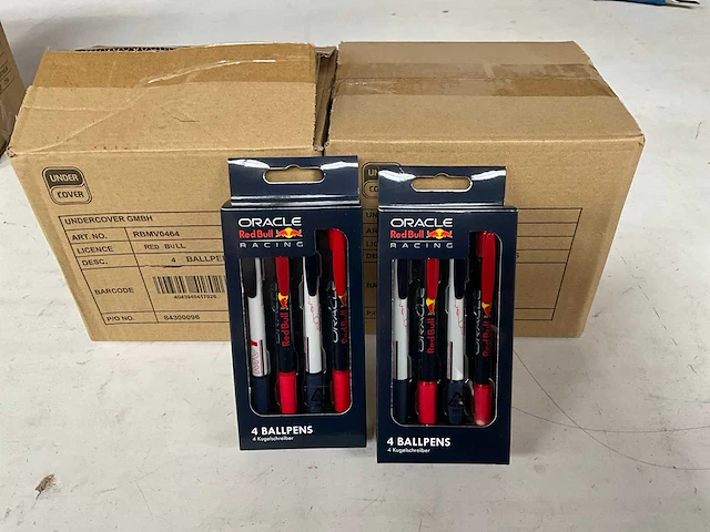 Red bull racing max verstappen set balpennen 4 stuks (72x) - afbeelding 1 van  5