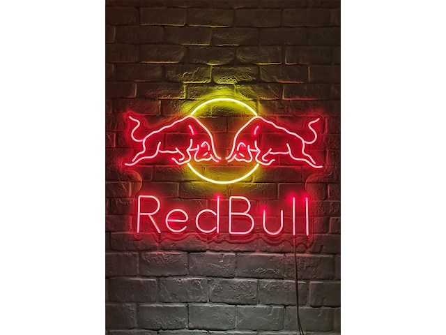 Redbull - neon - 56 x 36 cm. - afbeelding 2 van  3