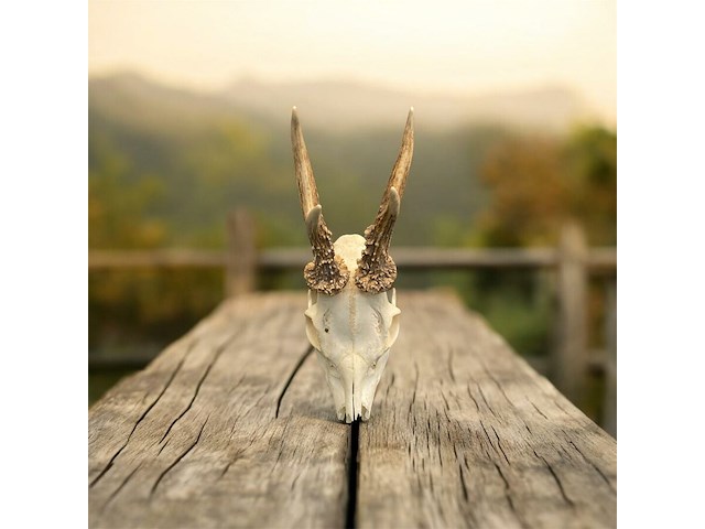 Ree - schedel met gewei - afbeelding 1 van  3