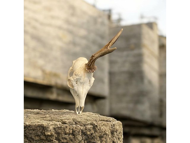 Ree - schedel met gewei - afbeelding 1 van  3