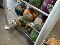 Reebok medicine ball met rek 12x ball krachtstation - afbeelding 2 van  6
