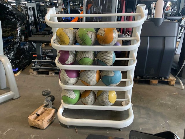 Reebok medicine ball met rek 12x ball krachtstation - afbeelding 6 van  6