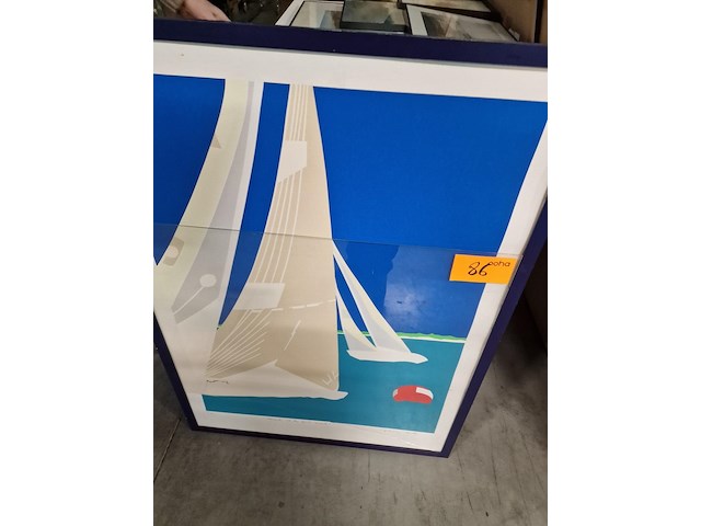 Reeks kaders met foto's en schilderijen, thema 'zee' en 'garnaalvissers' - afbeelding 3 van  21