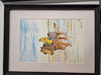 Reeks kaders met foto's en schilderijen, thema 'zee' en 'garnaalvissers' - afbeelding 8 van  21