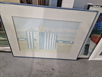 Reeks kaders met foto's en schilderijen, thema 'zee' en 'garnaalvissers' - afbeelding 12 van  21