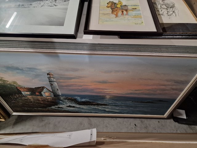 Reeks kaders met foto's en schilderijen, thema 'zee' en 'garnaalvissers' - afbeelding 19 van  21