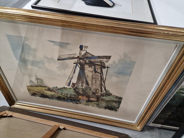 Reeks kaders met foto's en schilderijen, thema 'zee' en 'garnaalvissers' - afbeelding 21 van  21