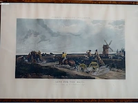 Reeks van 4 antieke engelse kleurengravures j.... - afbeelding 2 van  4