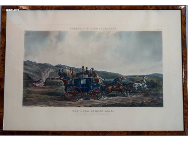 Reeks van 4 antieke engelse kleurengravures j.... - afbeelding 3 van  4