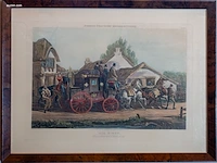 Reeks van 6 antieke engelse kleurengravures