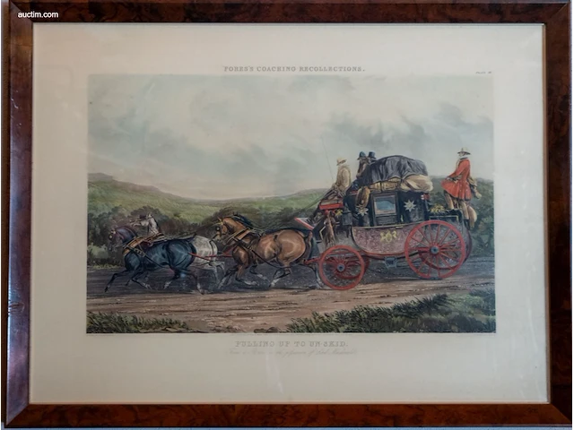 Reeks van 6 antieke engelse kleurengravures - afbeelding 4 van  8