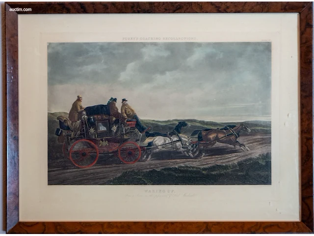 Reeks van 6 antieke engelse kleurengravures - afbeelding 5 van  8
