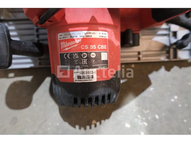 Ref: 92031103-8 - milwaukee cs85cbe cirkelzaag (met kast) - (013984-033) - afbeelding 9 van  10