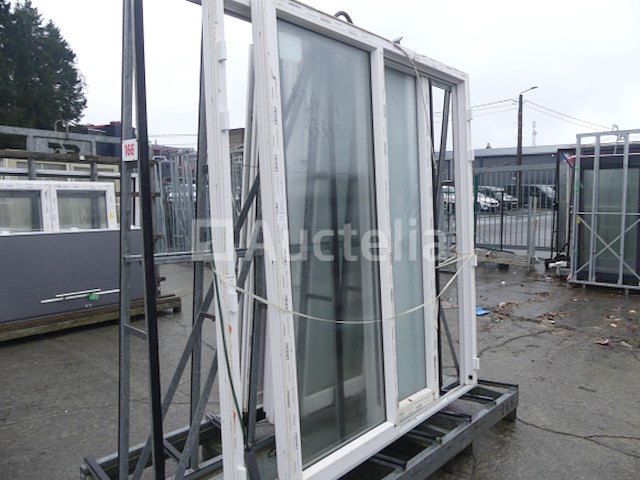 Ref: ezel 166 -glazen deur met 1 vleugel + 1 vaste ruit - afbeelding 1 van  6