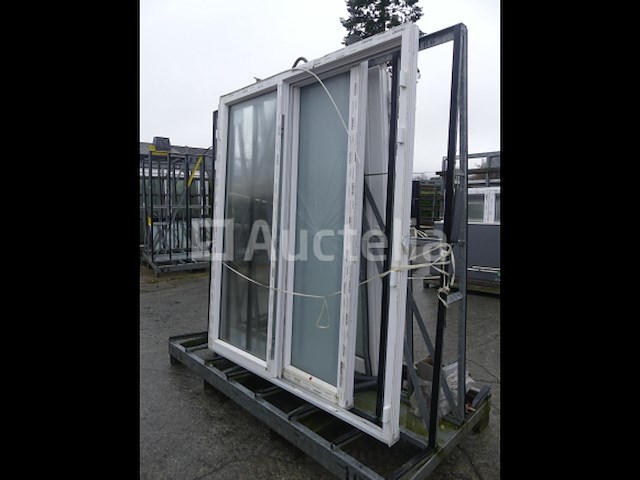 Ref: ezel 166 -glazen deur met 1 vleugel + 1 vaste ruit - afbeelding 2 van  6