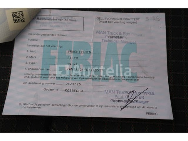 Ref: lot v2 - steyr 19 s 32 tankwagen (1996-37.800 km-vin:van1932yy03yy6517) - afbeelding 72 van  75